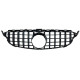 Front grill MB C-class W205 without camera Panamericana Style Black gloss (2014-2018)