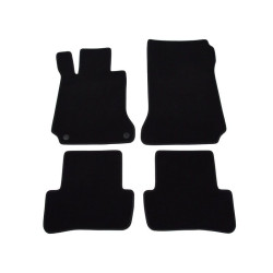 Alfombrillas textiles negras para coche MB Clase C W204 (2007-2014) LUXUS
