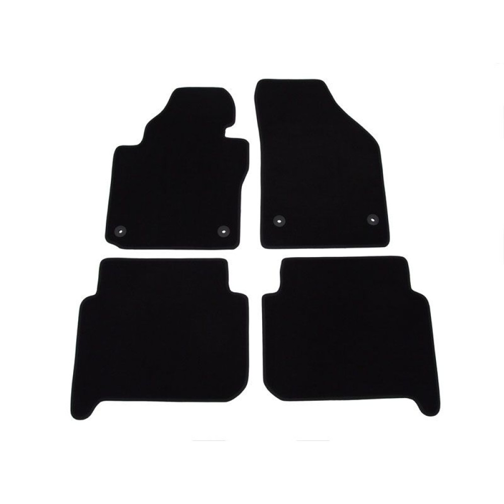 Car textile mats black VW TOURAN (5s.)(2003-2015) LUXUS