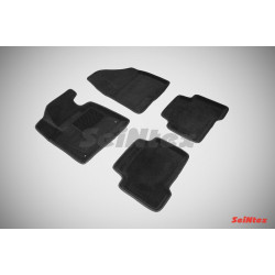 Alfombrillas textiles para coche negras 3D SEINTEX HYUNDAI SANTA FE III (2012-...)