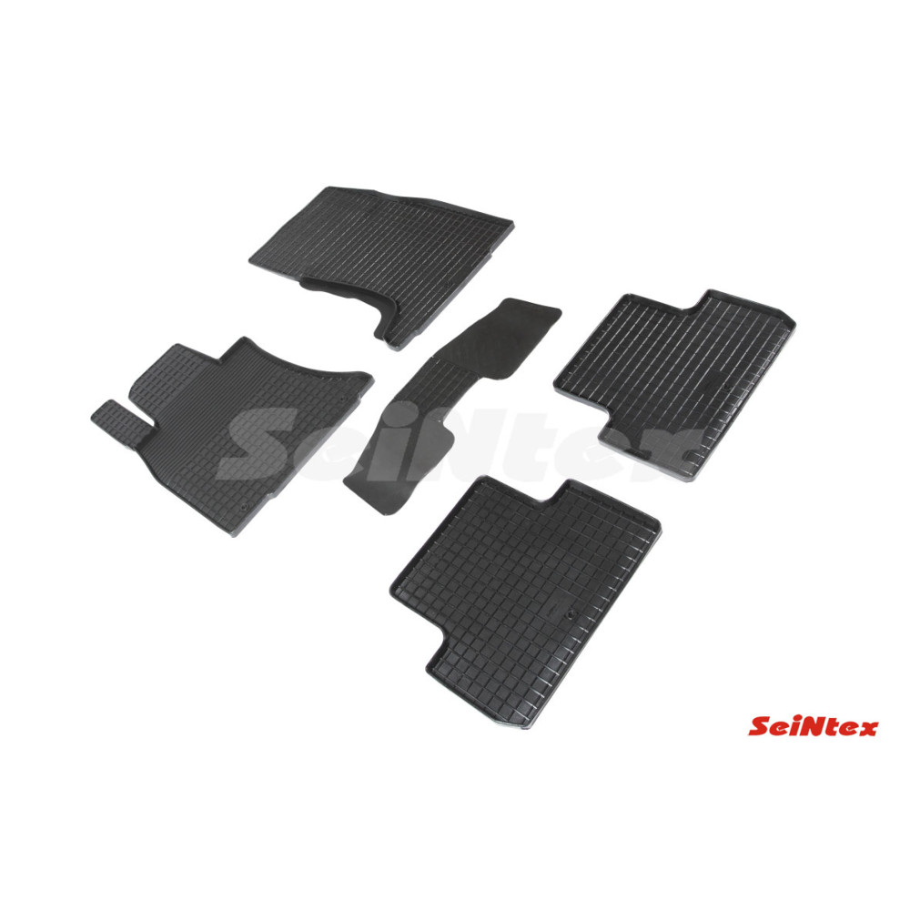 Car rubber floor mats black SEINTEX *STK* HYUNDAI GENESIS G70 (2017-...)