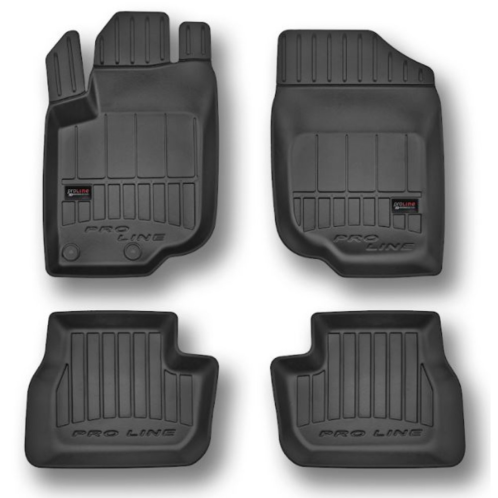Car rubber floor mats black PEUGEOT 207 (2006-2012) 3D FROGUM