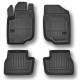 Car rubber floor mats black PEUGEOT 207 (2006-2012) 3D FROGUM