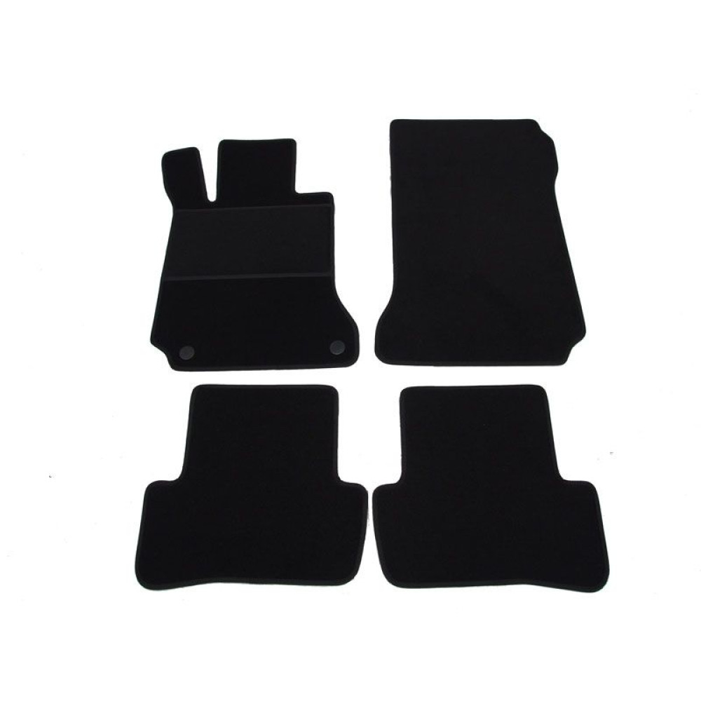 Car textile mats black MB C-class W204 (2007-2014) ELEGANT