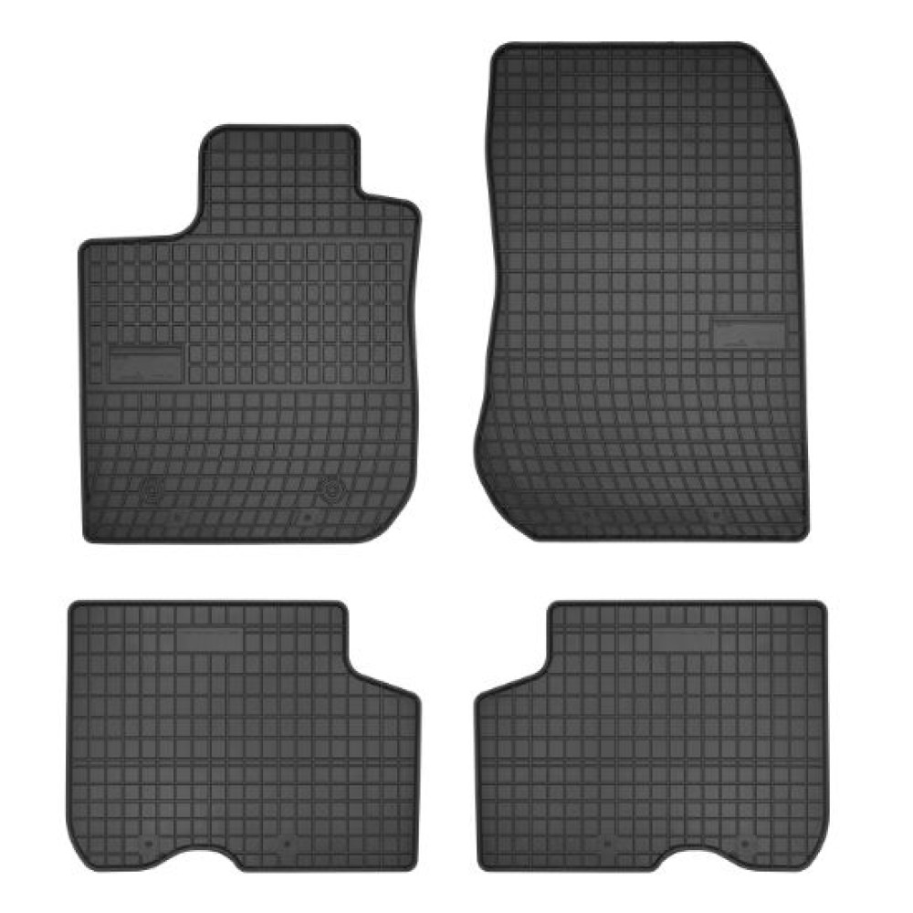 Car rubber floor mats black DACIA LOGAN II (2013-...) NEGRO
