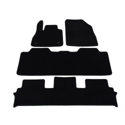 Alfombrillas textiles para coche negras RENAULT ESPACE (7s.) (2015-...) LUXUS