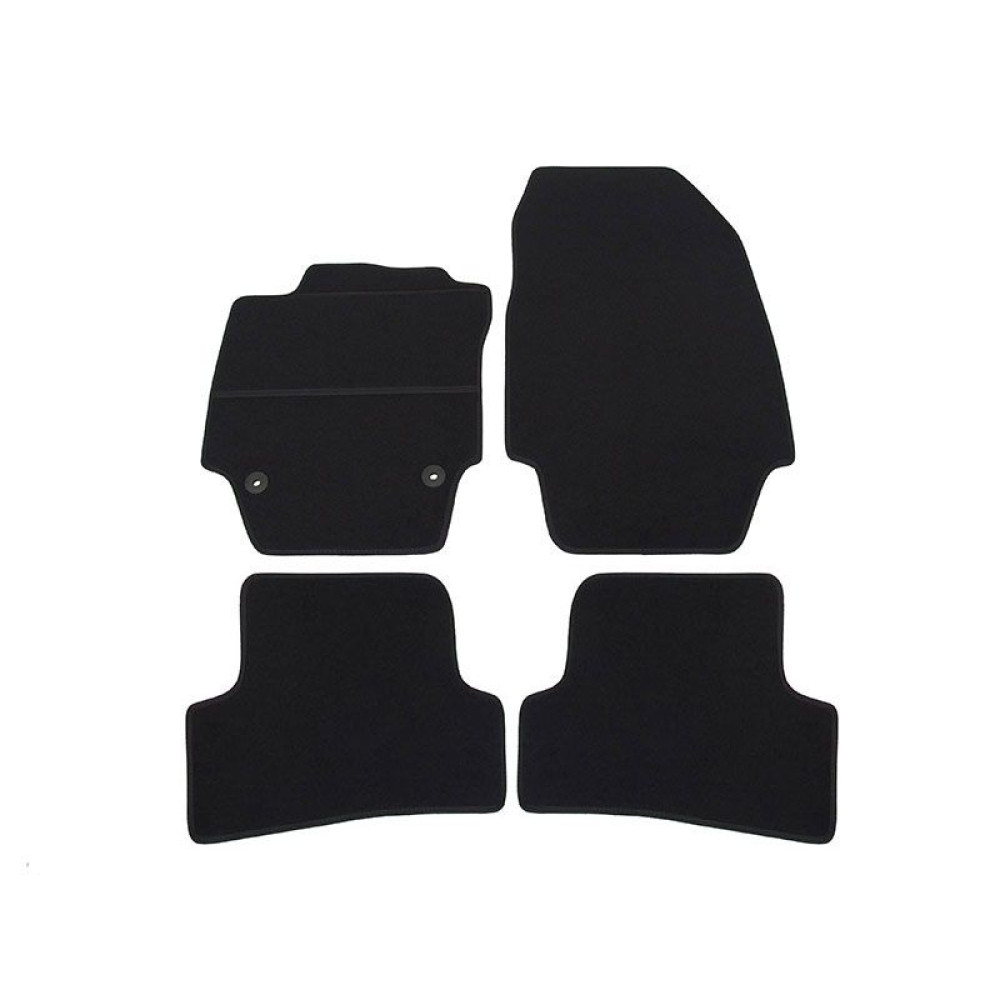 Car textile mats black RENAULT CAPTUR (2013-...) ELEGANT