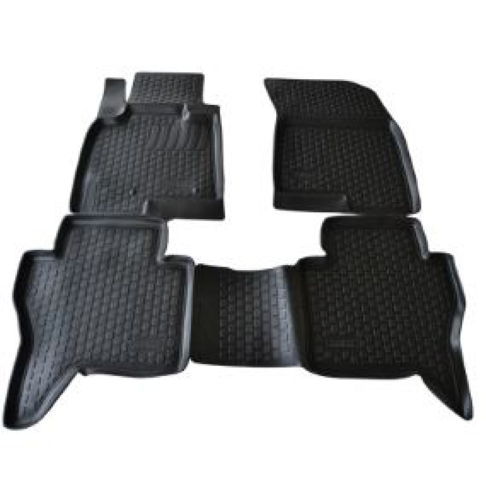 Car rubber floor mats black 3D MITSUBISHI PAJERO (5d.)(2006-...)