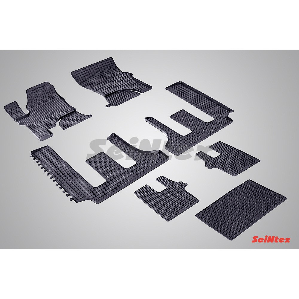 Car rubber floor mats black SEINTEX *STK* SSANGYONG RODIUS (2004-2013)