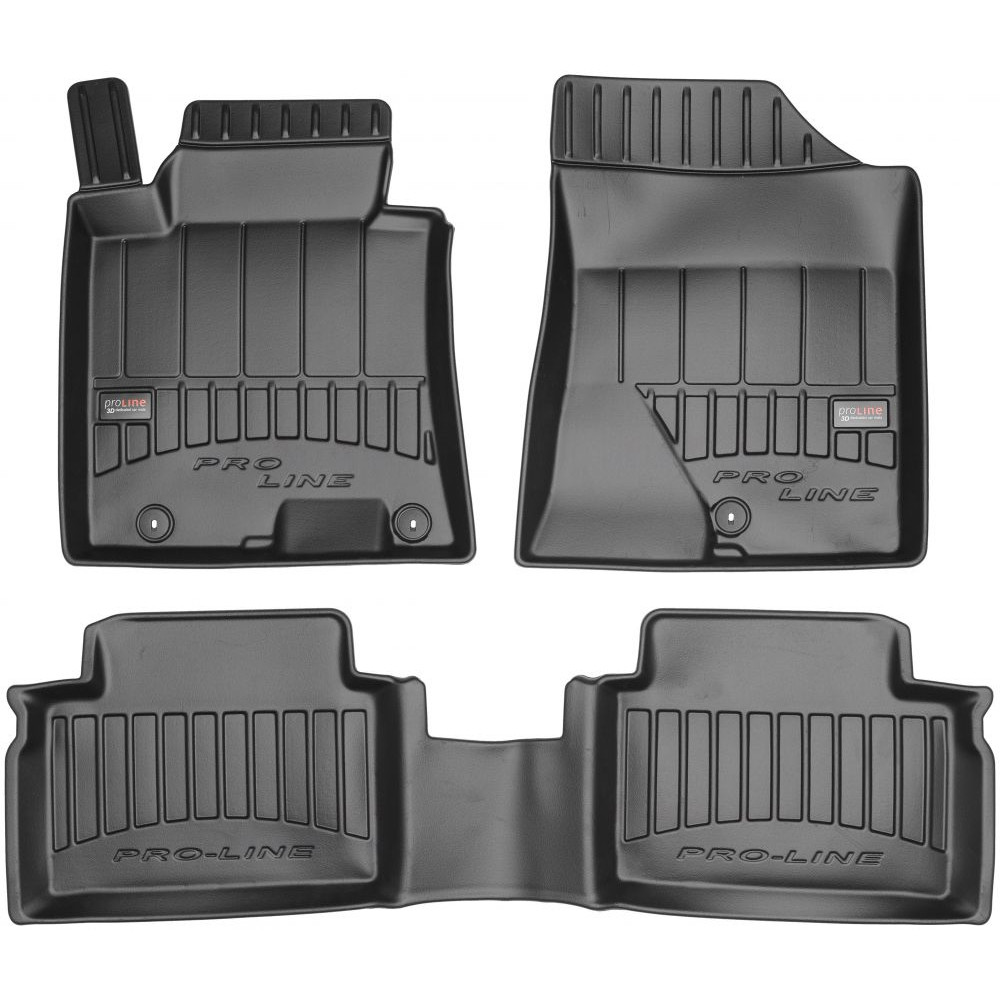 Car rubber floor mats black HYUNDAI i30 II (2012-2017) 3D FROGUM