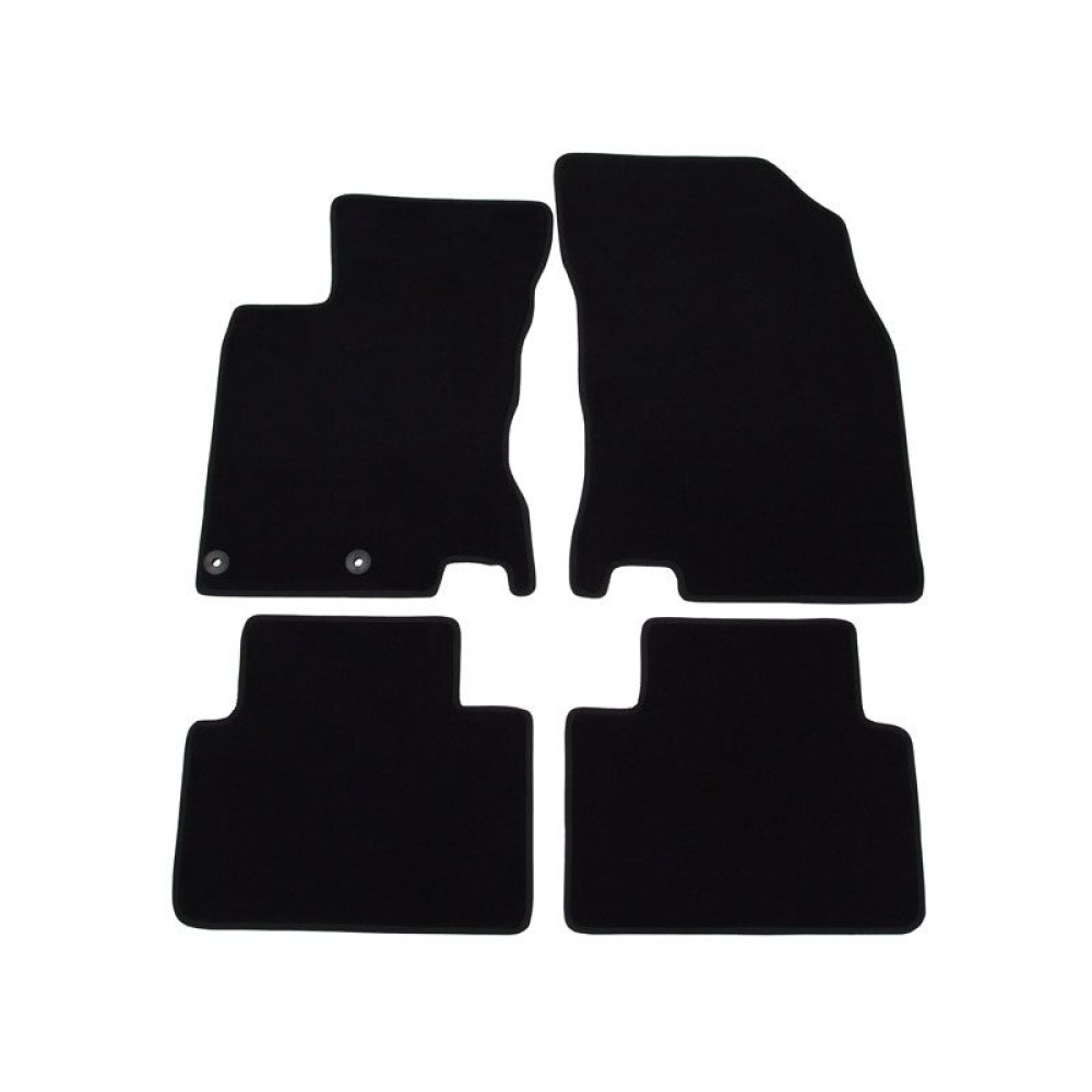 Car textile mats black NISSAN QASHQAI II (2014-..) LUXUS
