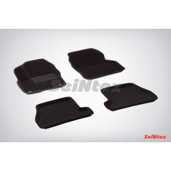 Alfombrillas textiles negras 3D SEINTEX para Ford Focus III (2011-2015)