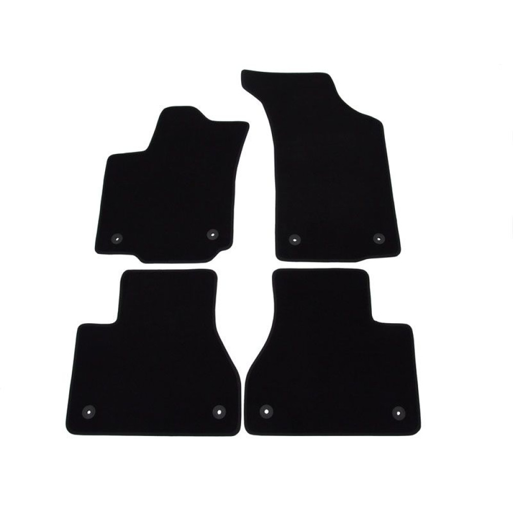 Car textile mats black  VW PHAETON (2002-...) LUXE