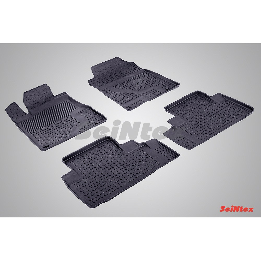 Car rubber floor mats black SEINTEX *BORT* HONDA CR-V (2012-...)
