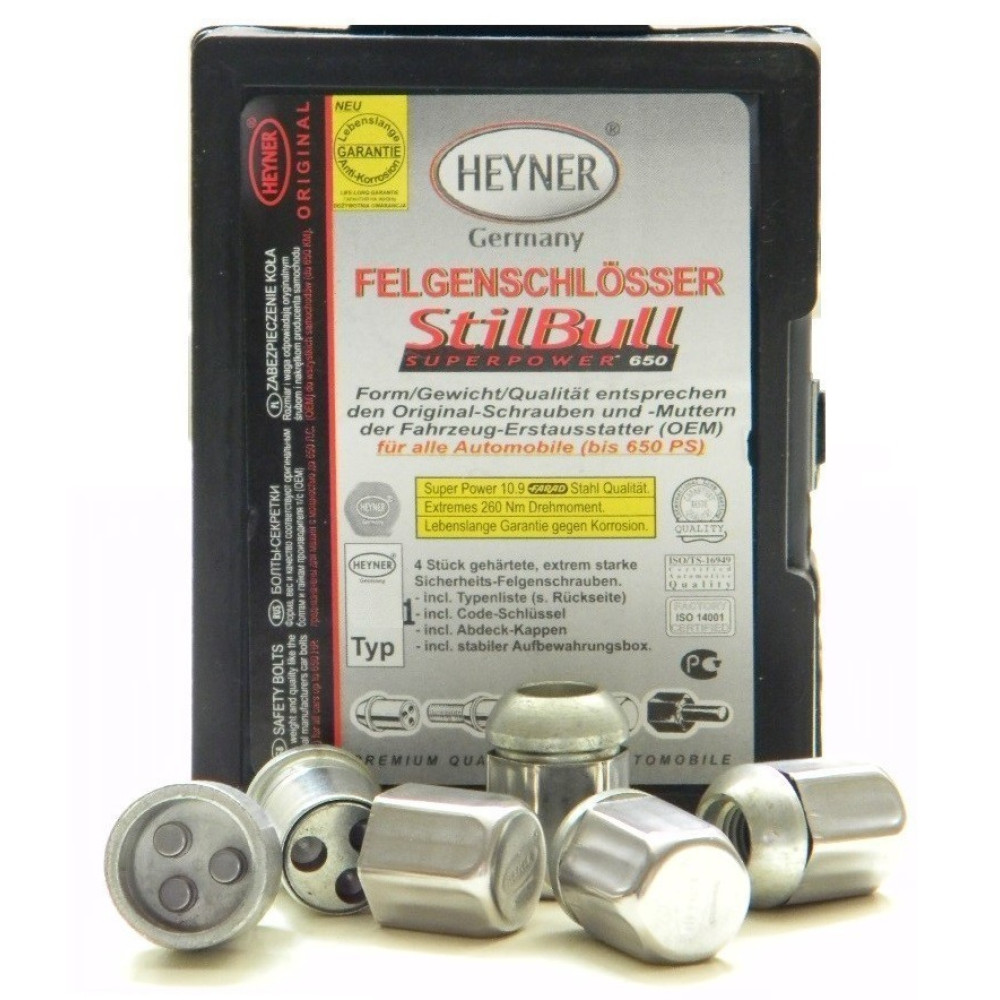 Locking wheel nut 12x1.25x30mm conical (HEYNER) 856-RA1