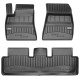 Car rubber floor mats black TESLA 3 (2017-...) 3D FROGUM