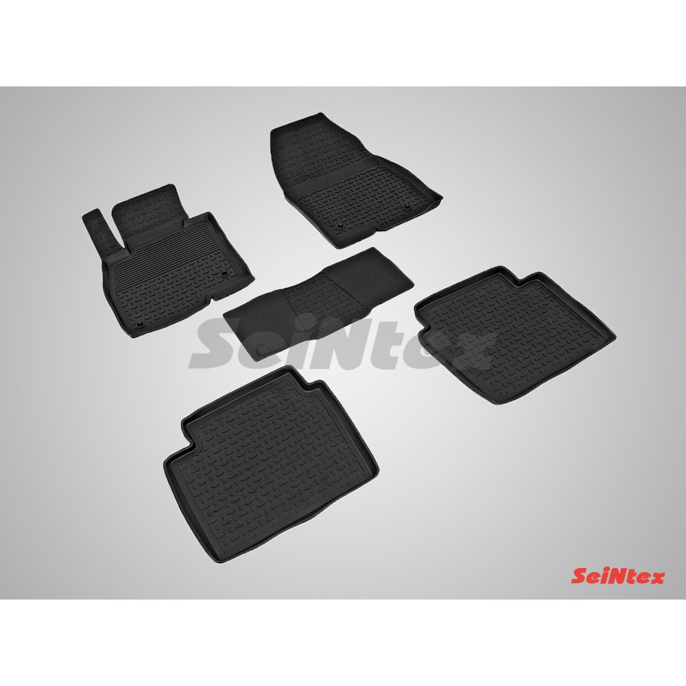 Car rubber floor mats black SEINTEX *BORT* MAZDA 6 Sedan (2013-...)