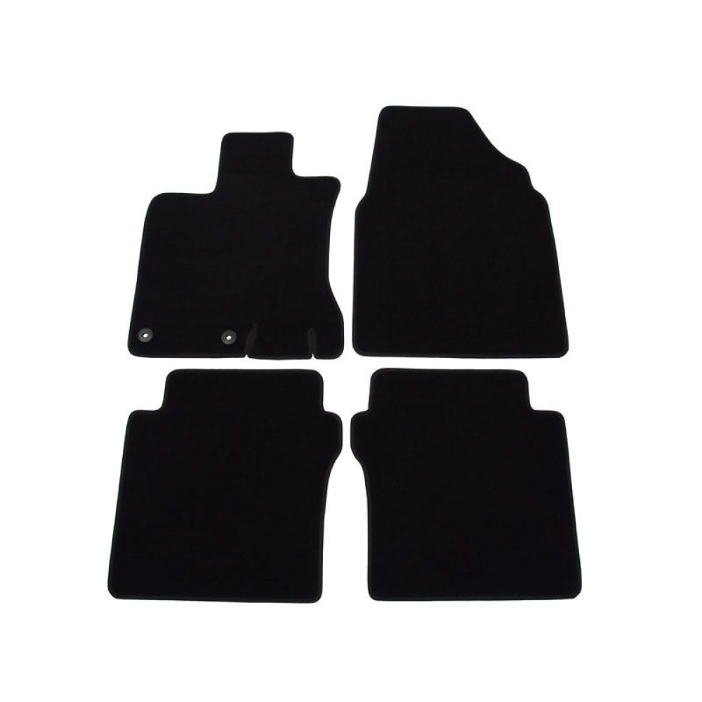 Car textile mats black NISSAN QASHQAI +2 (5s.) (2008-2013) LUXUS
