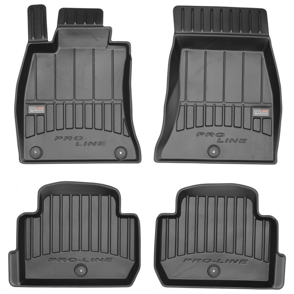 Car rubber floor mats black KIA STINGER (2017-...) 3D FROGUM