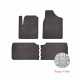 Car rubber floor mats grey VW SHARAN (5s.) (1995-2010) NEGRO