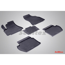 Car rubber floor mats black SEINTEX *STK* CITROEN BERLINGO II( 2008-...)