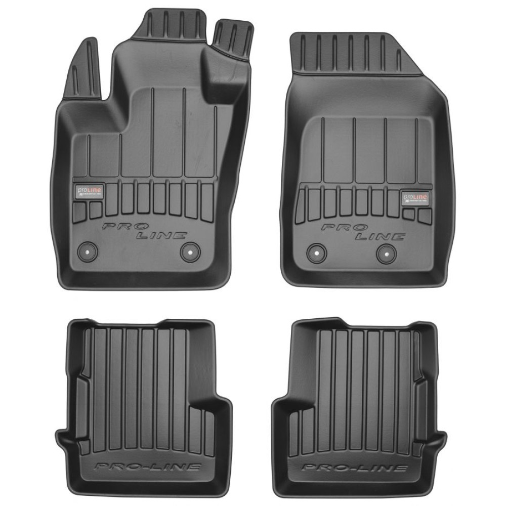 Car rubber floor mats black JEEP RENEGADE (2015-...) 3D FROGUM