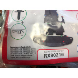 Under engine cover set of fixators MB C-Class W204 (2007-2014) RX90216