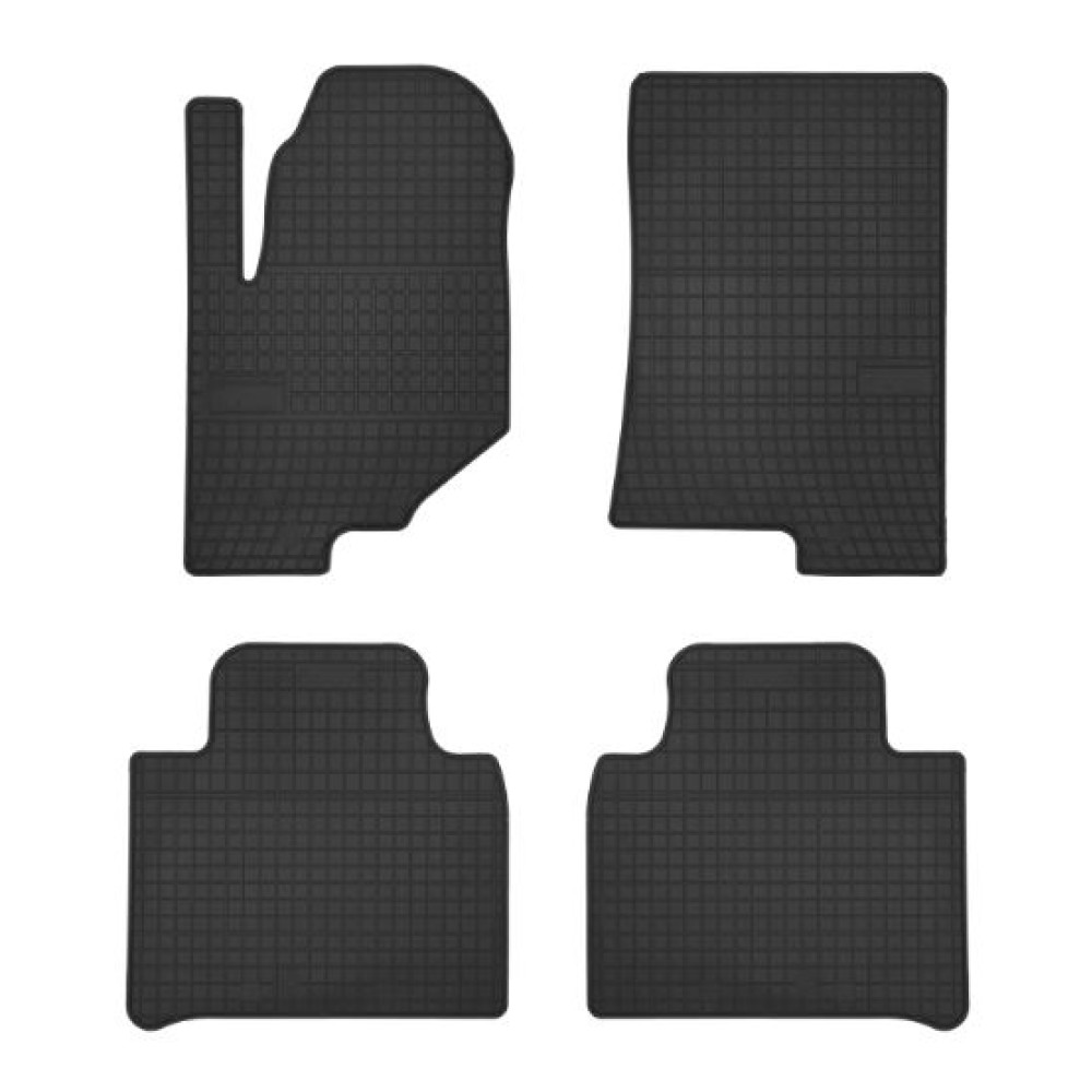 Car rubber floor mats black SSANGYONG REXTON (2017-...) NEGRO