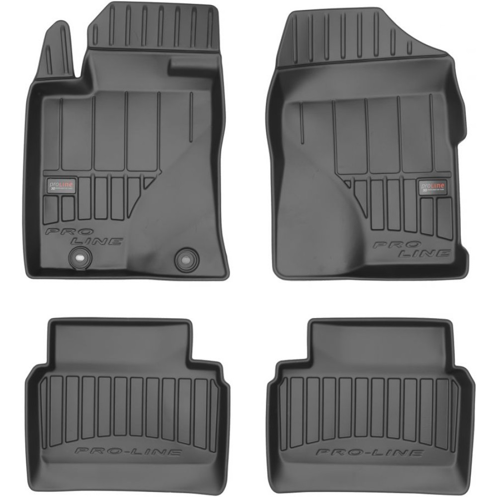 Car rubber floor mats black TOYOTA AVENSIS II (2003-2009) 3D FROGUM