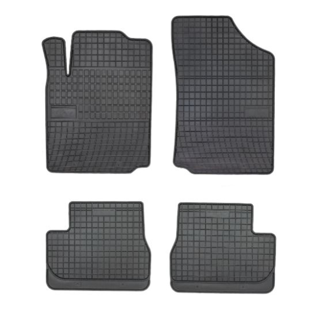 Car rubber floor mats black CITROEN C3 (2002-2009) NEGRO