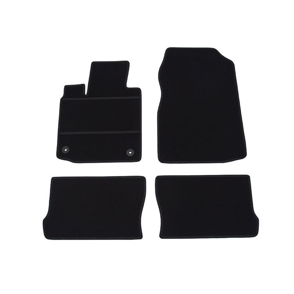 Car textile mats black RENAULT TWINGO II (2007-2014) ELEGANT