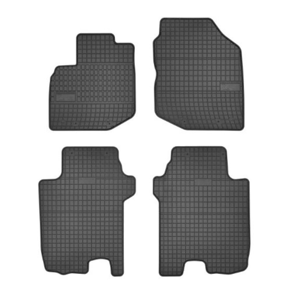 Car rubber floor mats black HONDA JAZZ (2008-2013) NEGRO