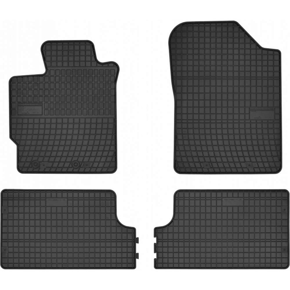 Car rubber floor mats black TOYOTA YARIS III (2011-...) NEGRO