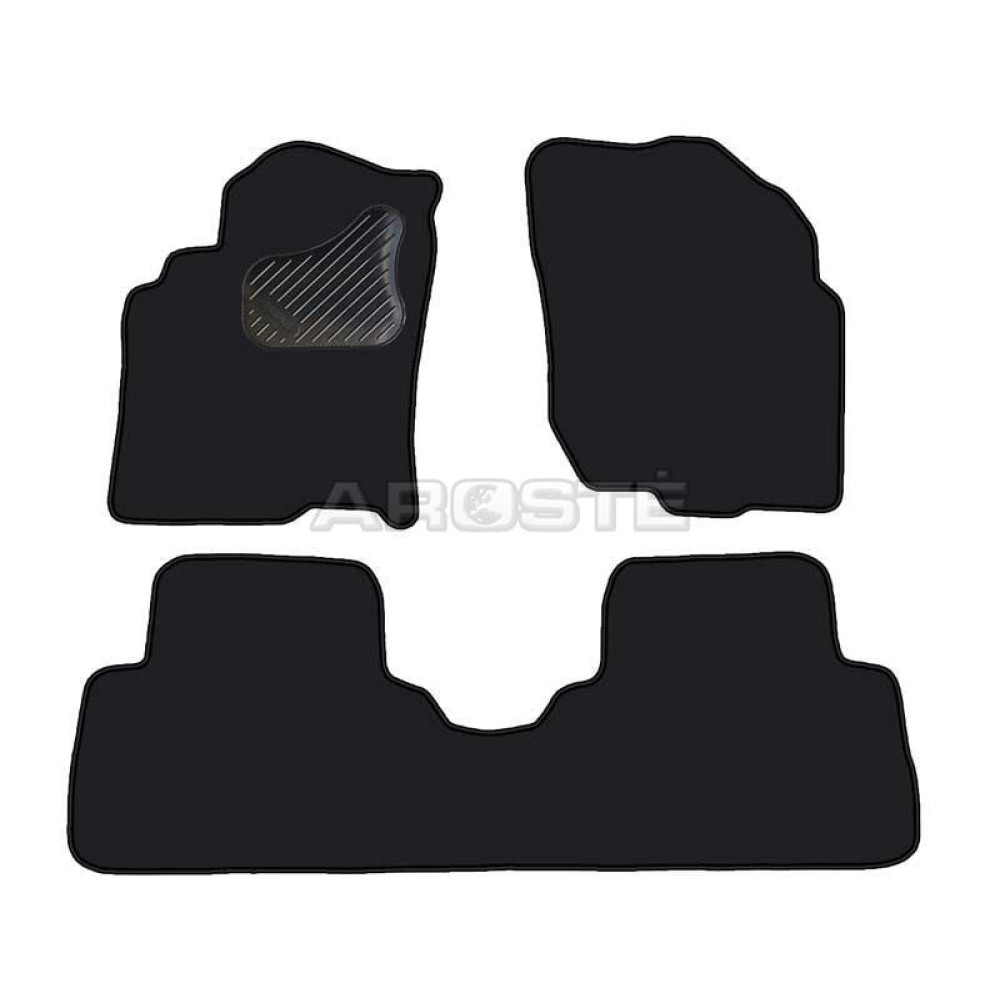 Car textile mats black NISSAN ALMERA TINO (2000-2006) ECONOMIC (LT)