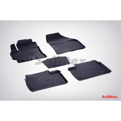 Car rubber floor mats black SEINTEX *BORT* TOYOTA COROLLA (2013-...)