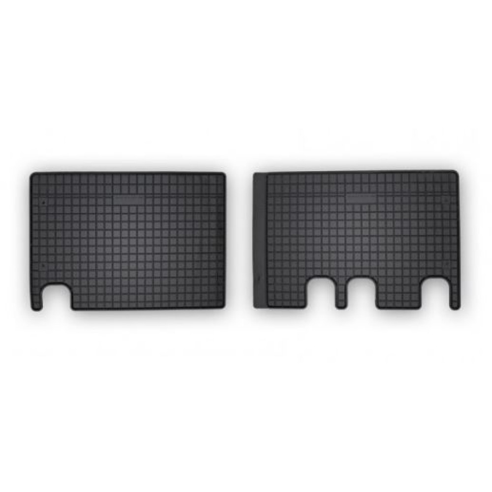 Alfombrillas de goma negras para coche CITROEN JUMPY 2ª fila (2016-...) NEGRO