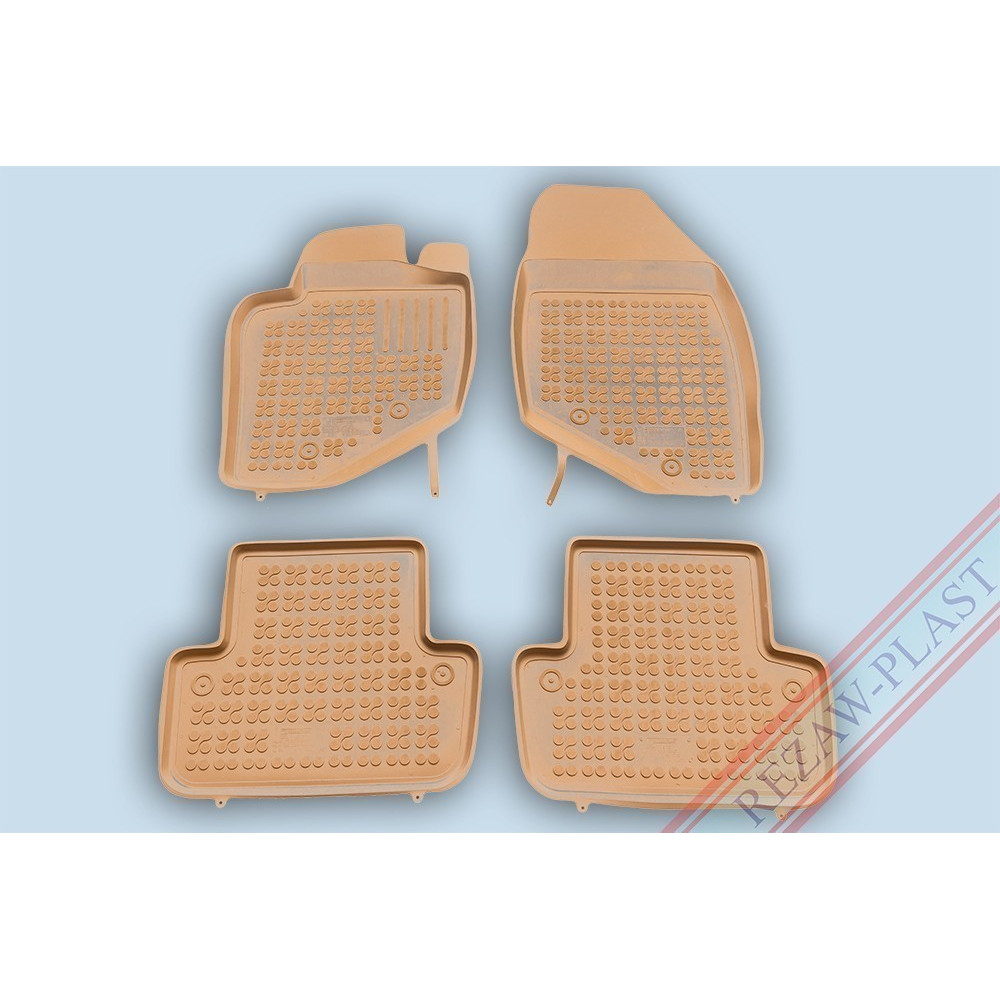 Car rubber floor mats beige VOLVO S60 (2000-2009) 200402B