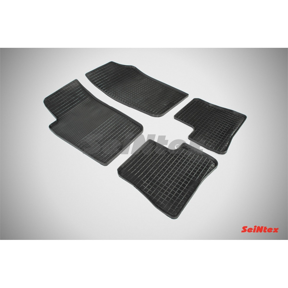 Car rubber floor mats black SEINTEX *STK* PEUGEOT 206 (1998-2009)