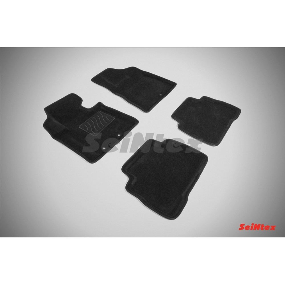 Car textile mats black 3D SEINTEX KIA SORENTO (2012-2015)