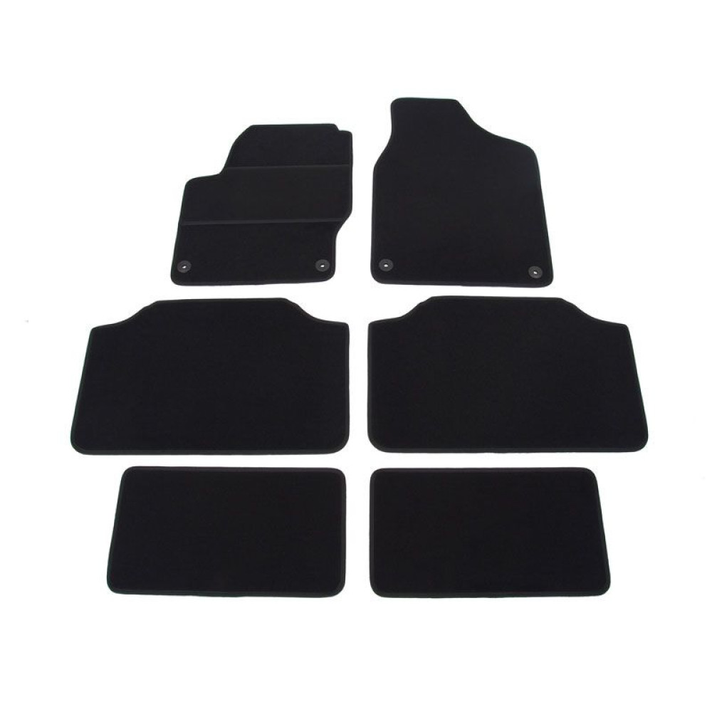 Car textile mats black FORD GALAXY (7s.)(1995-2006) ECONOMIC (CR)