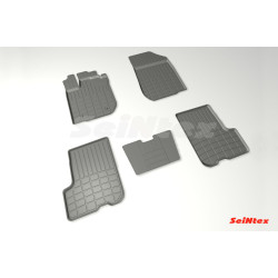 Car rubber floor mats black SEINTEX *STANDART* DACIA LOGAN II (2013-...)