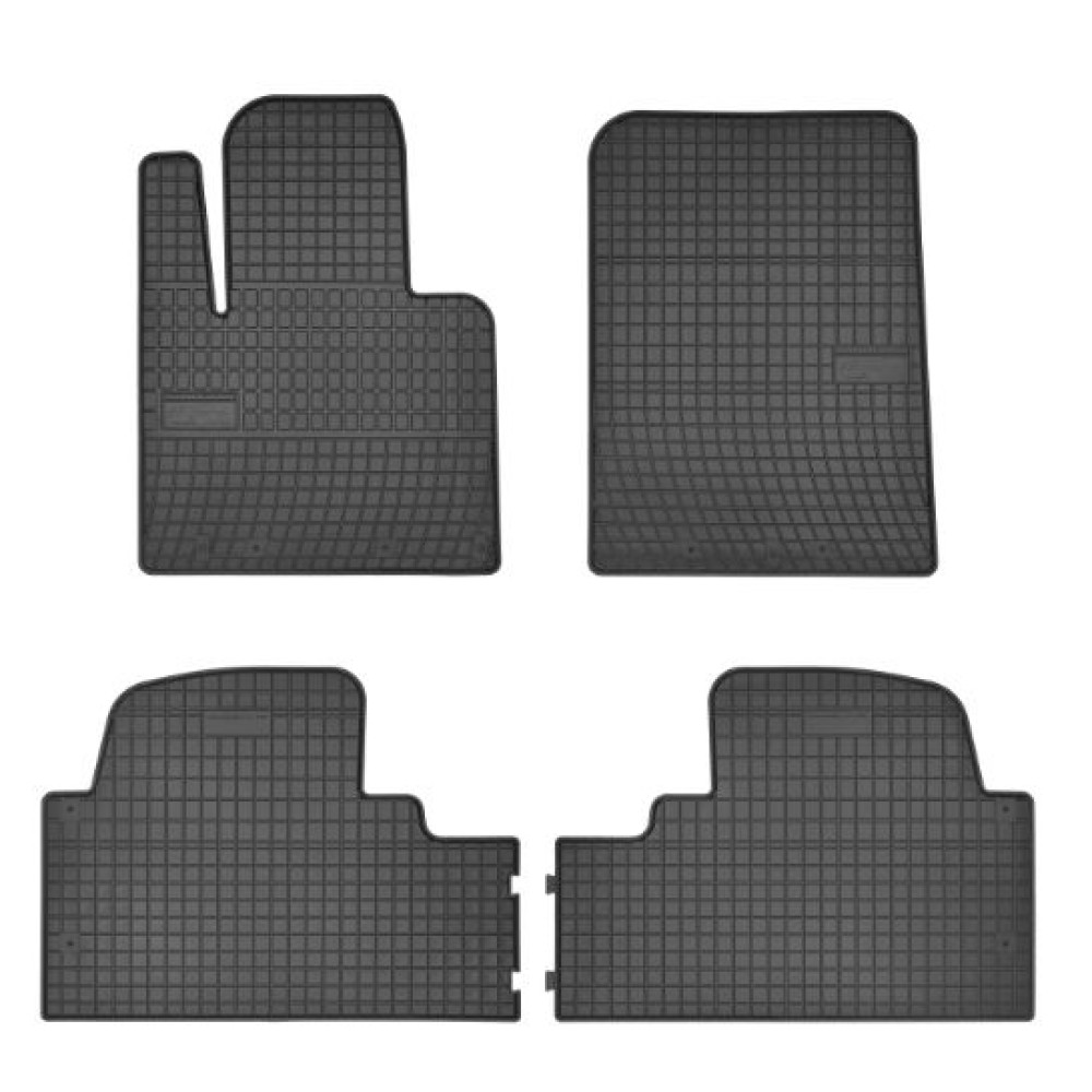 Car rubber floor mats black HYUNDAI SANTA FE II (2012-2018) NEGRO