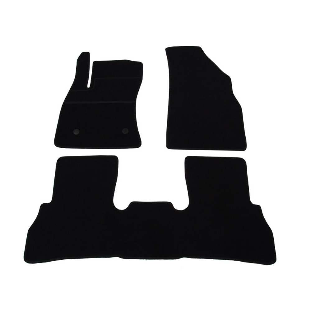 Car textile mats black FIAT DOBLO II (5s.) (2009-...) ELEGANT