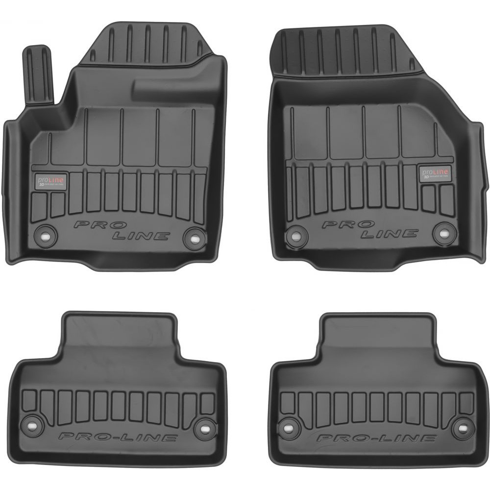 Car rubber floor mats black LAND ROVER RANGE ROVER EVOQUE (2011-2018) 3D FROGUM