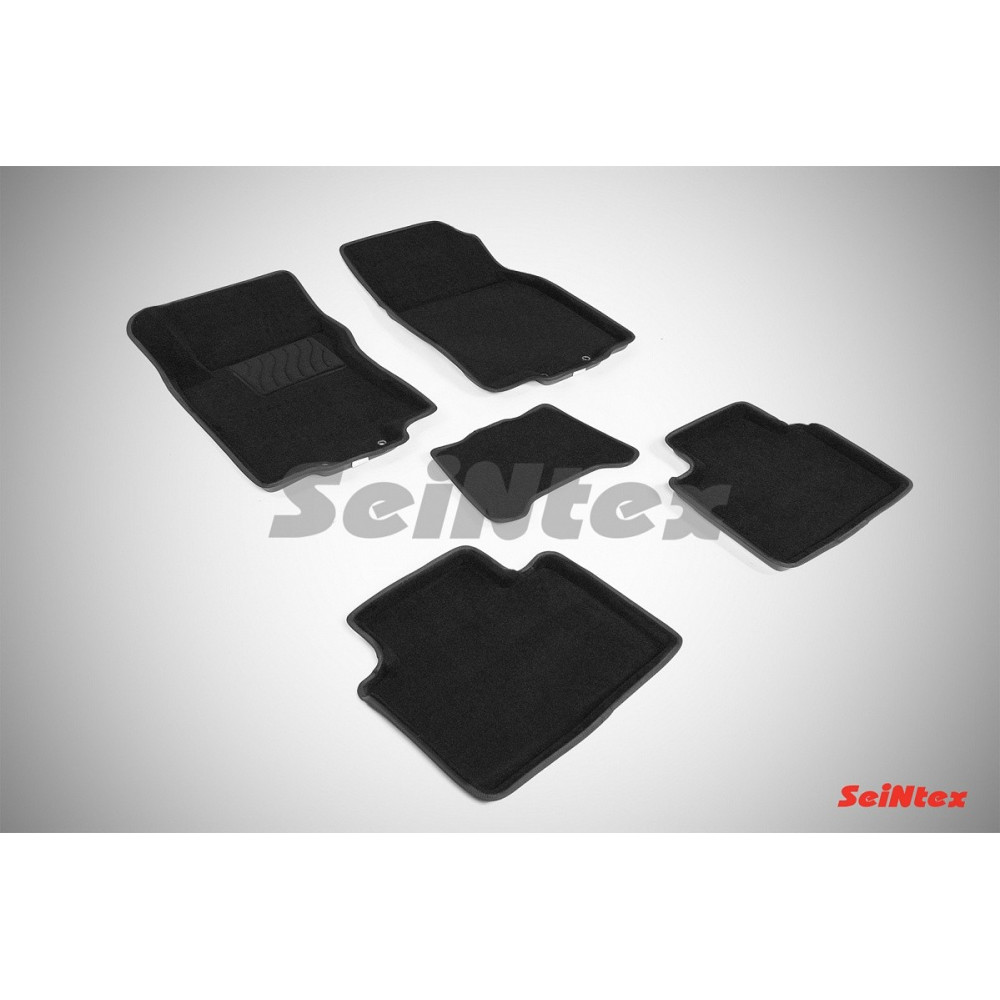 Car textile mats black 3D SEINTEX NISSAN X-TRAIL III (2014-...)