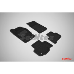 Alfombrillas textiles para coche negras 3D SEINTEX SSANGYONG REXTON (2012-...)