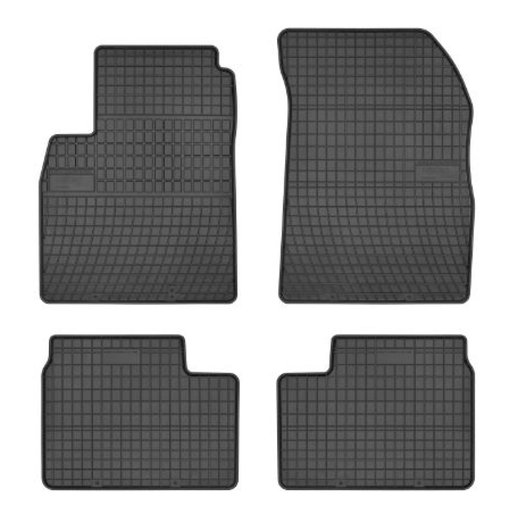 Car rubber floor mats black NISSAN MICRA (2010-2016) NEGRO