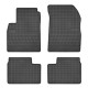 Car rubber floor mats black NISSAN MICRA (2010-2016) NEGRO