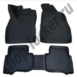 Car rubber floor mats black 3D FIAT FIORINO (2009-...)