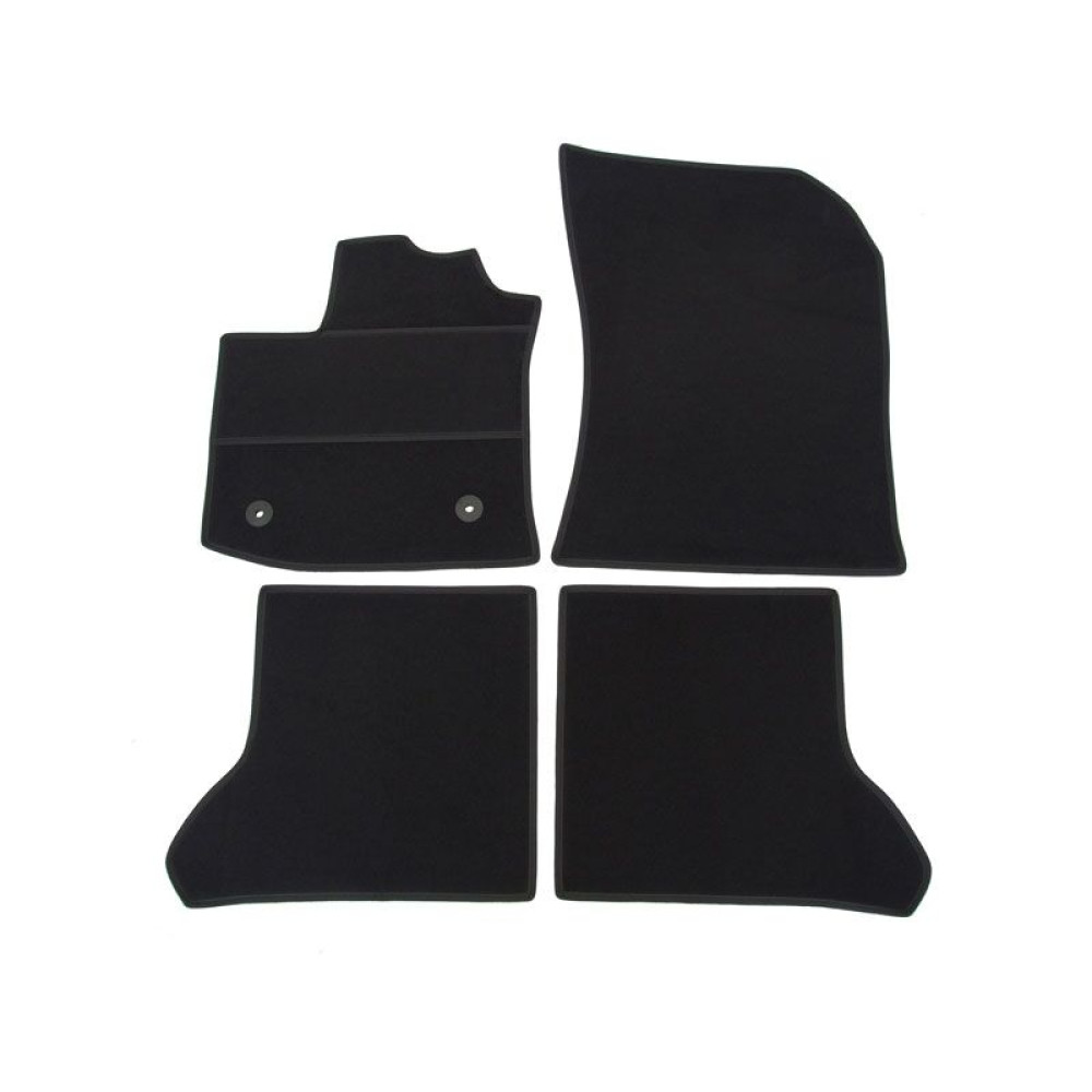 Car textile mats black DACIA DOKKER (5s.) (2012-...) ELEGANT